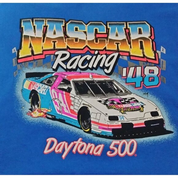 Nascar Shirt Mens Size XL Racing Daytona 500 Graphic Tee Vintage Blue - Picture 3 of 7